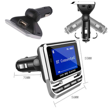 Transmetteur FM bluetooth 2,0 FM de voiture 12v 1A QC 3.0 charge rapide et port USB adaptateur bluetooth voiture chargeur voiture